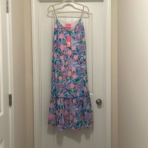 NWT Winni Midi Dress Maldives Green Turtle Wave size Medium